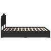 vidaXL Storage Bed with Headboard Black 150 x 200 cm Engineered Wood