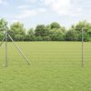 vidaXL Fence with Post Silver 1.2 x 25 m Steel and PVC