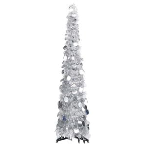 vidaXL Artificial Christmas trees PET Silver
