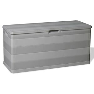 vidaXL Outdoor Storage Box | Light grey | Polypropylene | 117x45x56 cm