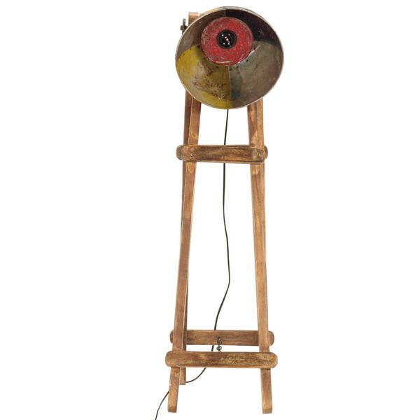 vidaXL Floor Lamp Multicolour E27 Solid Wood Mango