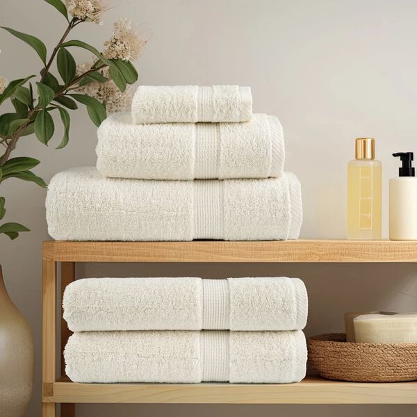 vidaXL Premium Wash Towels SOLUND 4 pcs Cream 30x30 cm 600 gsm