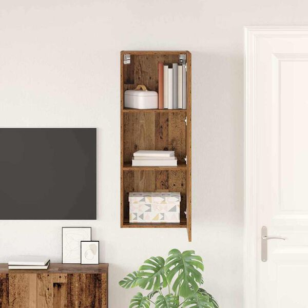 vidaXL TV Wall Cabinet Old Wood 40.5 x 30 x 102 cm Engineered Wood