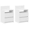 vidaXL Bedside Cabinets 2 pcs with 2 Drawers White 40x33x60 cm