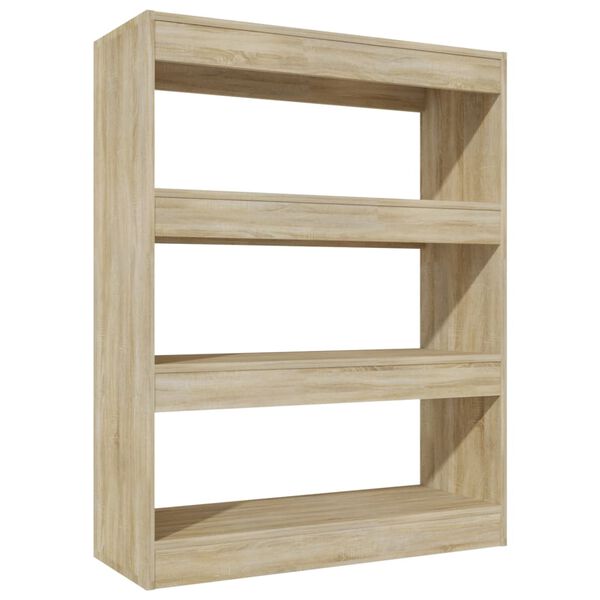 vidaXL Book Cabinet/Room Divider Sonoma Oak 80x30x103 cm Engineered wood
