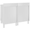 vidaXL Commercial Work Table Cabinet 120x60x96 cm Stainless Steel