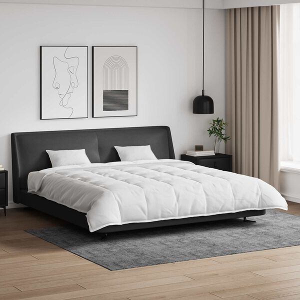 vidaXL Duvet Set with Pillow 3 pcs White Microfiber and Cotton