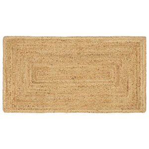 vidaXL Area Rug Beige 60 x 110 cm Jute