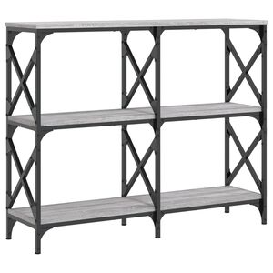 vidaXL Console Table Grey Sonoma 100x28x80,5 cm Engineered Wood