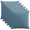 vidaXL Cushion Cover 6 pcs ALMELO Blue 65 x 65 cm Corduroy