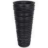 vidaXL Planter with Removable Inner Anthracite 18/45 L PP Grooved Look