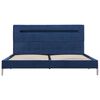 vidaXL Bed Frame with LED without Mattress Blue Fabric 135x190 cm Double