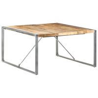 vidaXL Dining Table 140x140x75 cm Rough Mango Wood