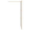 vidaXL Walk-in Shower Wall Gold 115 x 195 cm Tempered Glass