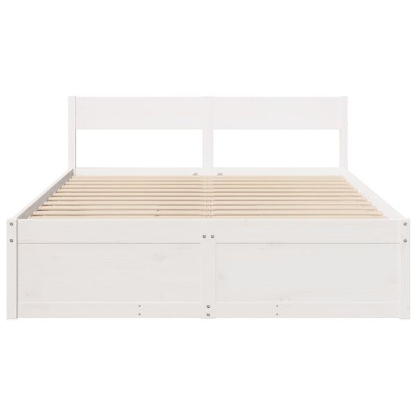 vidaXL Bed Frame without Mattress White 160x200 cm Solid Wood Pine