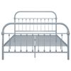 vidaXL Bed Frame without Mattress Grey Metal 120x200 cm
