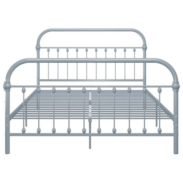 vidaXL Bed Frame without Mattress Grey Metal 120x200 cm