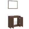 vidaXL 2 Piece Bathroom Furniture Set Brown Oak Engineered Wood