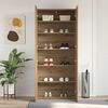 vidaXL Shoe Cabinet with Door Brown 80 x 35.5 x 180 cm Engineered wood