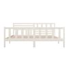vidaXL Bed Frame without Mattress White Solid Wood 200x200 cm (810103+814165)