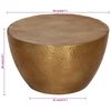 vidaXL Coffee Table Hammered Aluminium Ø 50x30 cm Brass
