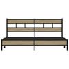vidaXL Metal Bed Frame without Mattress Sonoma Oak 200x200 cm