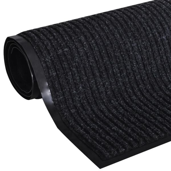 vidaXL Door Mat Black 90 x 150 cm PVC