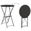 vidaXL Folding Bistro Set 3 pcs Anthracite Steel