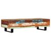 vidaXL Coffee Table 120x50x30 cm Solid Reclaimed Wood and Steel