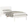 vidaXL Bed Frame with Headboard White 100 x 210 cm Solid Pine Wood