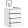 vidaXL Corner Chest of Drawers White 60x41x76 cm Engineered Wood