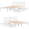 vidaXL Bed Frame without Mattress White 140x200 cm Solid Wood Pine