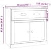 vidaXL Sideboards 2 pcs White Engineered Wood