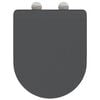 vidaXL Toilet Seat Anthracite 47 x 36 x 3.4 cm Duroplast