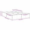 vidaXL Storage Bed Frame Smoked Oak 135 x 190 cm Engineered Wood
