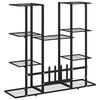 vidaXL Flower Stand 94.5x25x89 cm Black Iron