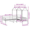 vidaXL Day Bed and Bench Set with Roof without Mattress 90x200 cm