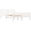 vidaXL Bed Frame without Mattress White Solid Wood 160x200 cm