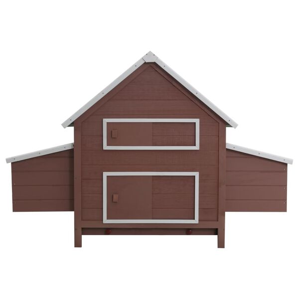 vidaXL Chicken Coop Brown 157x97x110 cm Wood