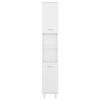 vidaXL Bathroom Cabinet High Gloss White 30x30x179 cm Engineered Wood