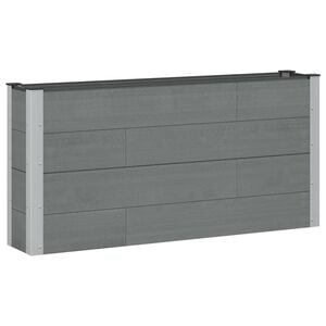 vidaXL Garden Raised Bed Grey 150 x 30 x 72 cm WPC and Aluminium
