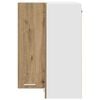 vidaXL Hanging Cabinet Artisan Oak and White 57 x 57 x 80 cm