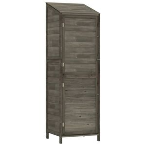 vidaXL Garden Shed Anthracite 55x52x174.5 cm Solid Wood Fir