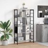 vidaXL Bookshelf Grey Sonoma 82 x 32 x 144.5 cm Engineered Wood