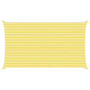 vidaXL Sun Shade Sail Yellow and White 7 x 4 m 100% Polyester Oxford