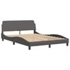 vidaXL Bed Frame without Mattress "Zadar" Grey 120x200 cm Faux Leather
