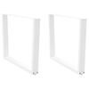 vidaXL Dining Table Legs V-Shape 2 pcs White 100x(72-73.3) cm Steel
