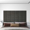 vidaXL Wall Headboard 12 pcs Dark Grey 30 x 15 cm Velvet