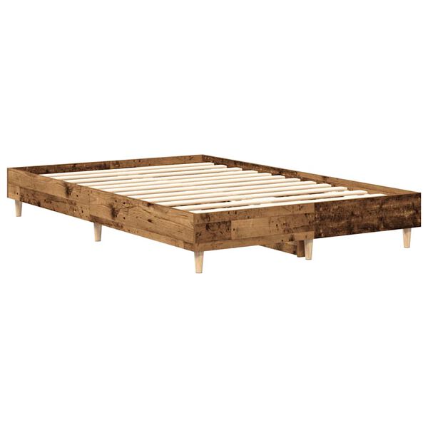 vidaXL Bed Frame No Mattress Old Wood 135x190 cm Double Engineered Wood