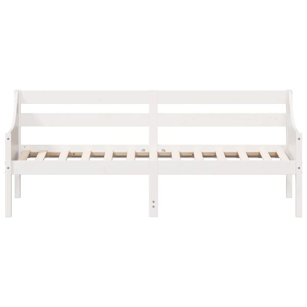 vidaXL Day Bed without Mattress White 90x190 cm Single Solid Wood Pine